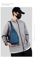 Men's Fashionable Casual Chest Bag Outdoor Cycling Waterproof Durable Sports Backpack Trendy Versatile Portable Crossbody Bag