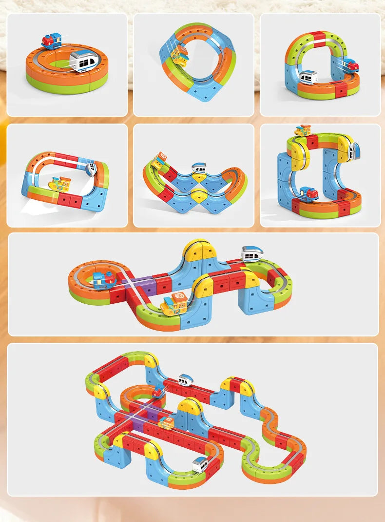 Electric Magnetic Levitation Train Set for Kids - Anti-Gravity DIY Assembly Magnetic Assembly Track Educational Toy for Boys