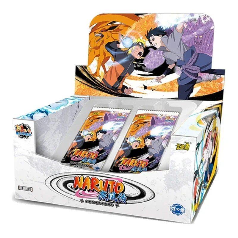 KAYOU Genuine Naruto Cards Box Anime Figure Card Booster Pack Sasuke Collection Flash Card Toy Birthday Christmas Gift for Kids