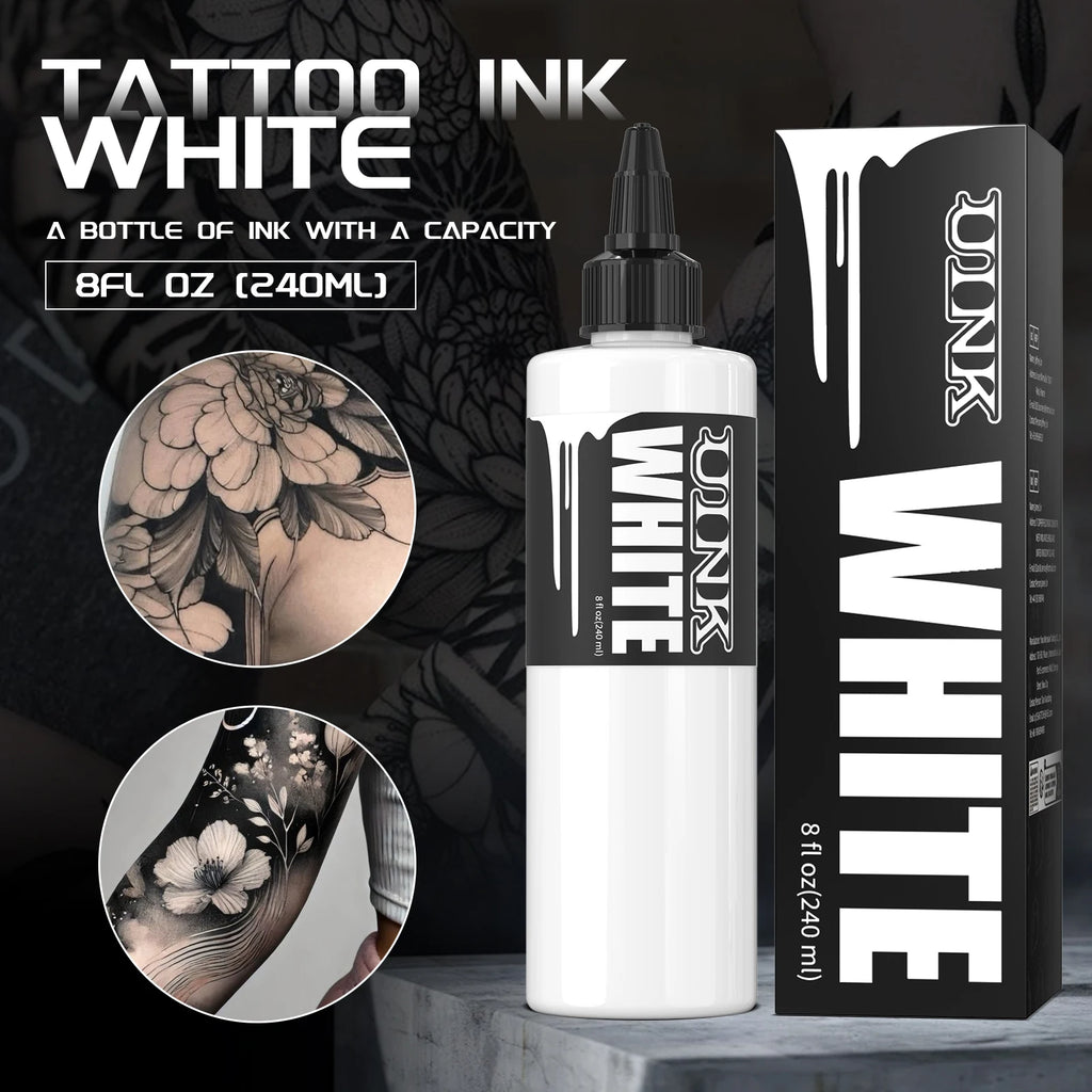 DQFART 240ml Triple Black/Withe Professional Tattoo Ink For Permanent Semi-permanent Skin Body Art Pigment Tattoo Supplies