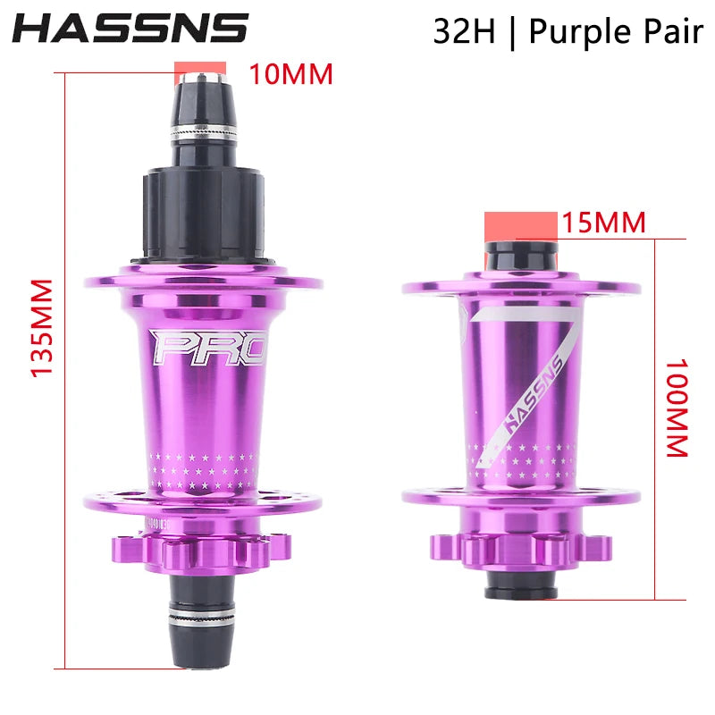 HASSNS Noisy Cube Pro 7 Freehub MTB Rear Hub 32 Holes Dirt Jump Bike Hub Changes Bicycle Cube 15*100/10*135MM Cycling Bushings