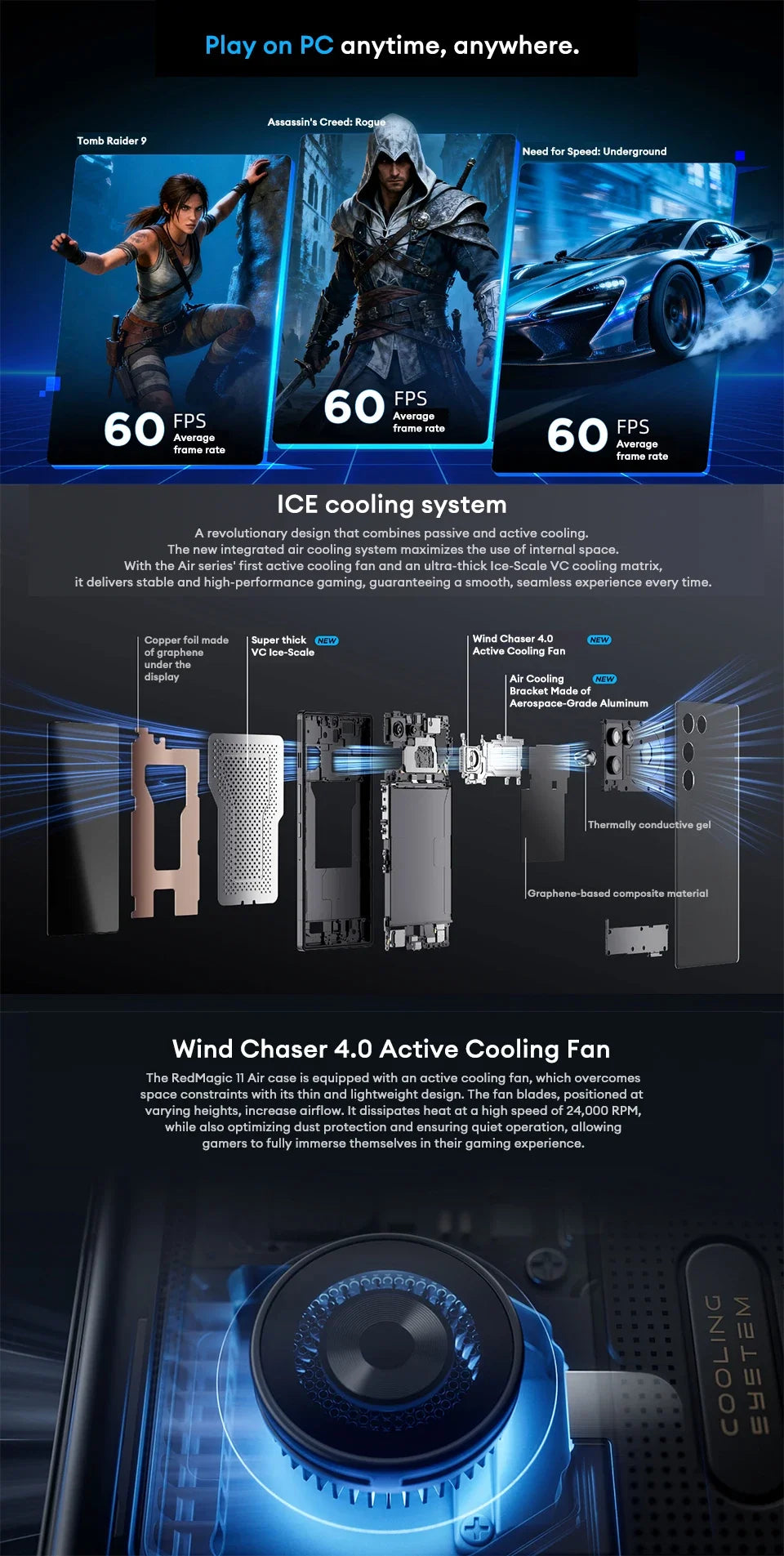 REDMAGIC 11 Air is equipped with a processor 8 Elite and RedCore R4, with a battery high capacity of 7,000 mAh, takes e