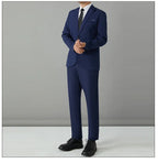 S-8XL Suit Men's Fashion Casual Outdoor (Blazer+ Pants) Gentleman Business Wedding Slim-fit Formal British Style Wedding Suit
