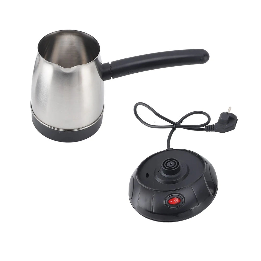 500ml Stainless Steel Electric Turkish Coffee Maker Pot with Long Removable Handle for Tea And Milk