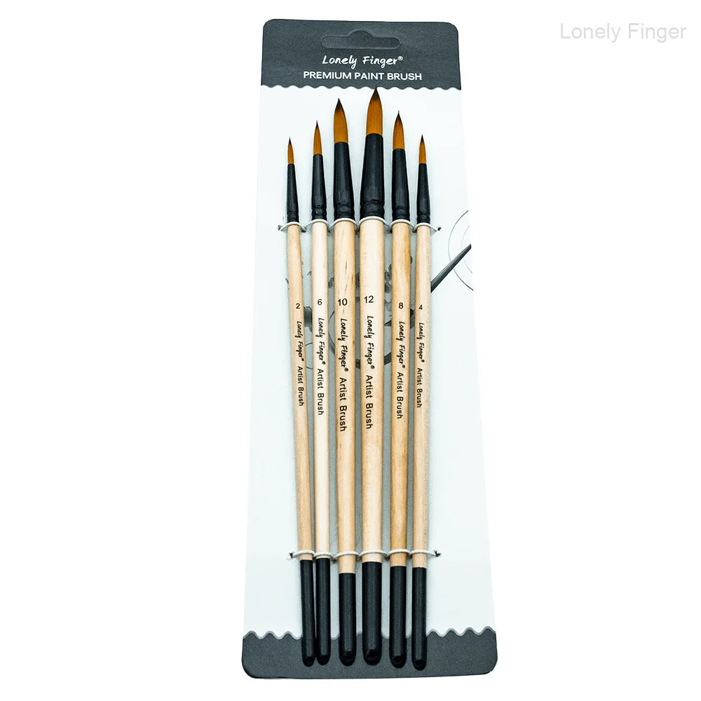 6/24/30Pcs Artist Paint Brush Set for Watercolor, Acrylic, Oil and All Media, Suitable for Canvas, Paper, Ceramic, Nylon Hair, W