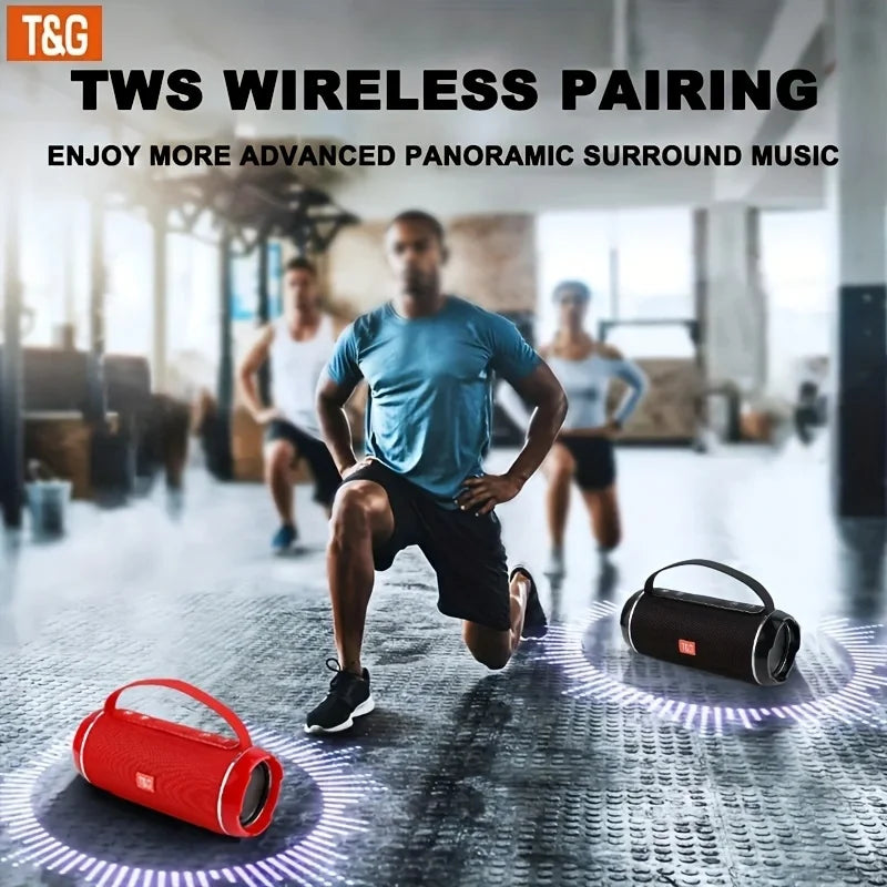 TG116C Outdoor Portable Upright Wireless Compatible Speaker, Cute Little Cube Speaker Music player, Support USB/ TF/ FM Radio Mu