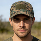 Men's Camouflage Tactical Baseball Cap With 3 Velcro Patches Military Camouflage Hat Cap For Outdoor Jugle Fishing Hiking Caps