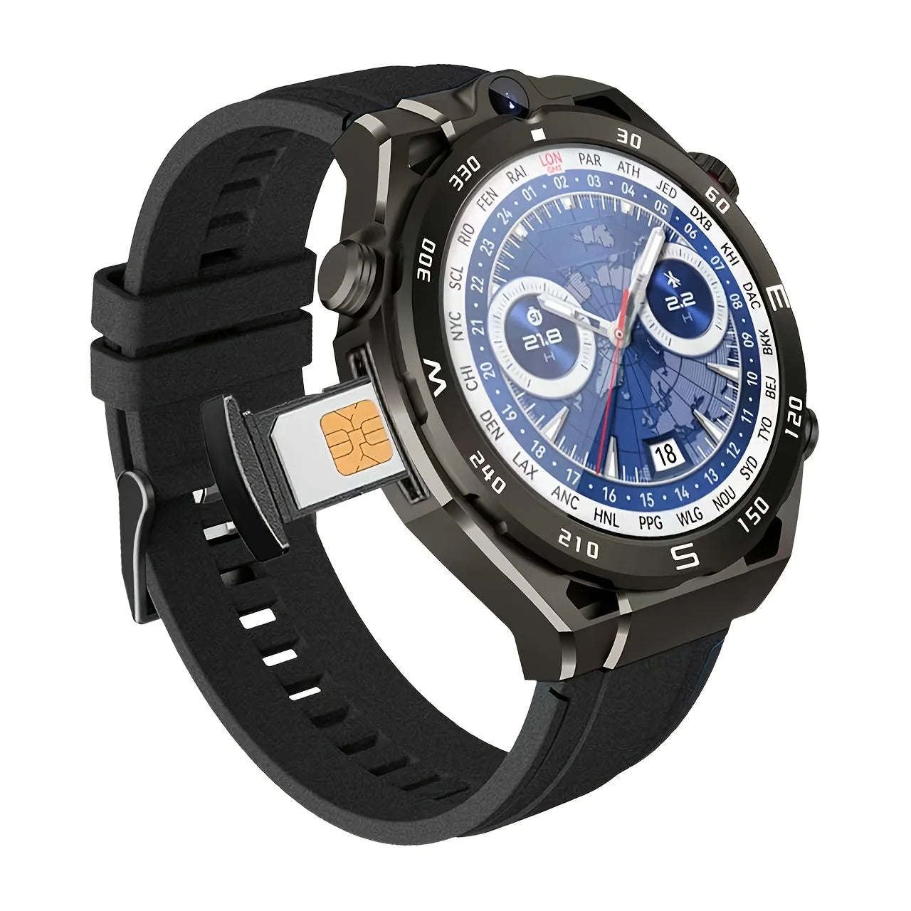 2026 New Smartwatch, Wireless Call, AI Voice, 40+ Sports Modes, Outdoor Fitness, Long Battery, Music & Message Alert, Unisex Gif