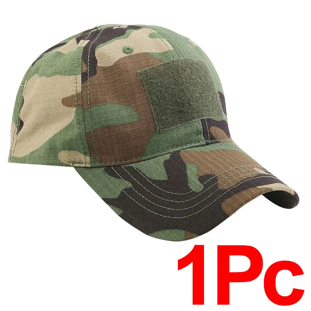Tactical Camo Baseball Cap Adjustable Military Hat Special Forces Style Baseball Cap Outdoor Sun Protection Camouflage Hat
