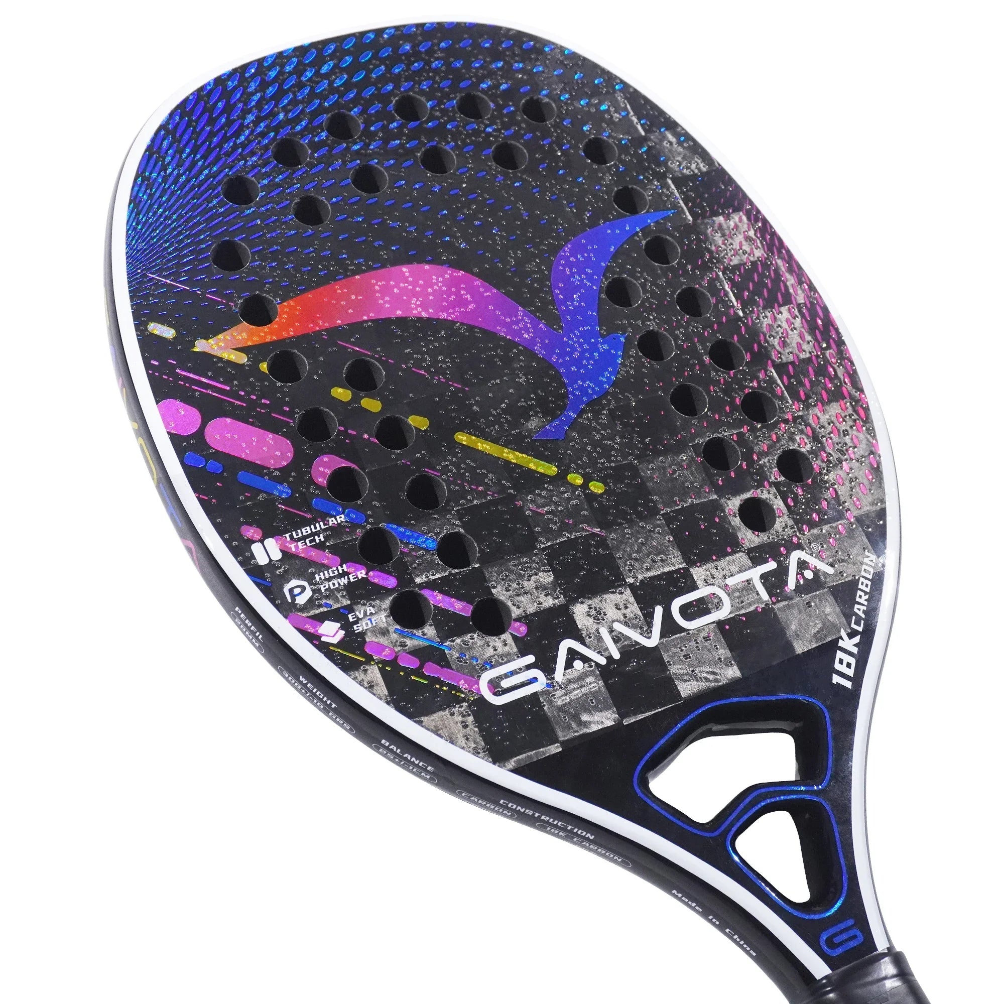 GAIVOTA 2025 300g lightweight beach tennis racket made of 18K carbon fiber, suitable for intermediate and advanced athletes