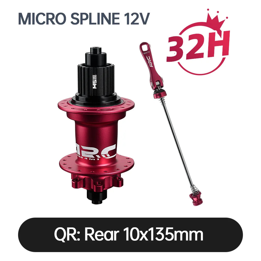 ARC MT088 MTB Hub 6 Pawls 180 Clicks Sealed Bearing Hub Front 9x100 15x100 Rear 10x135 12x142 Bicycle Cube 8 9 10 11 12 Speed