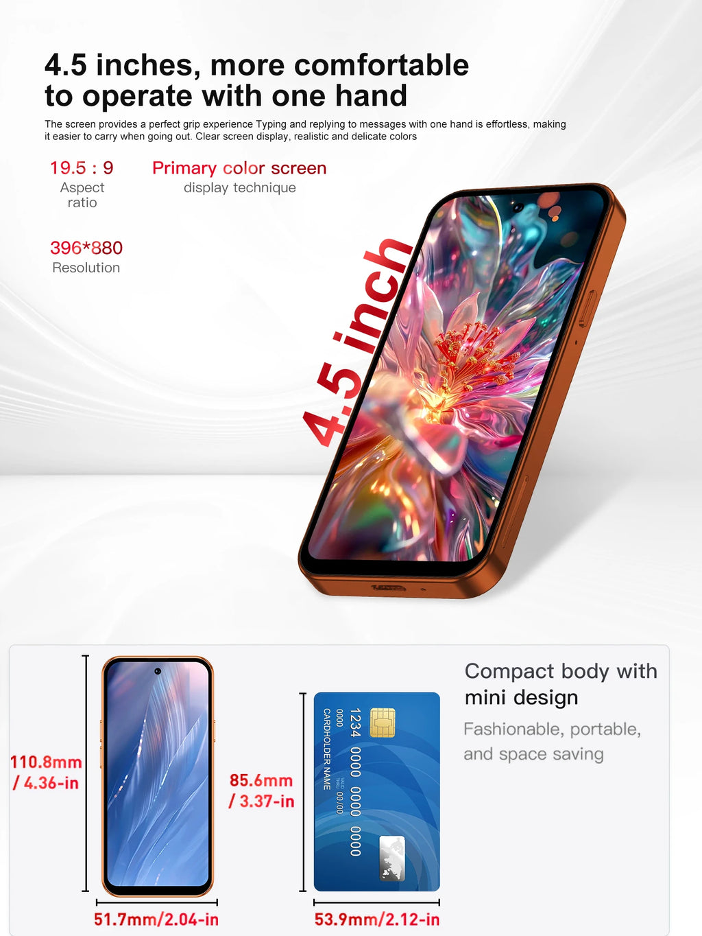 SERVO S45 Pro mini Smartphone Dual SIM Card Android 10.0 4.0'' HD 2000mAh Battery WIFI Bluetooth 4G Small Mobile Phone