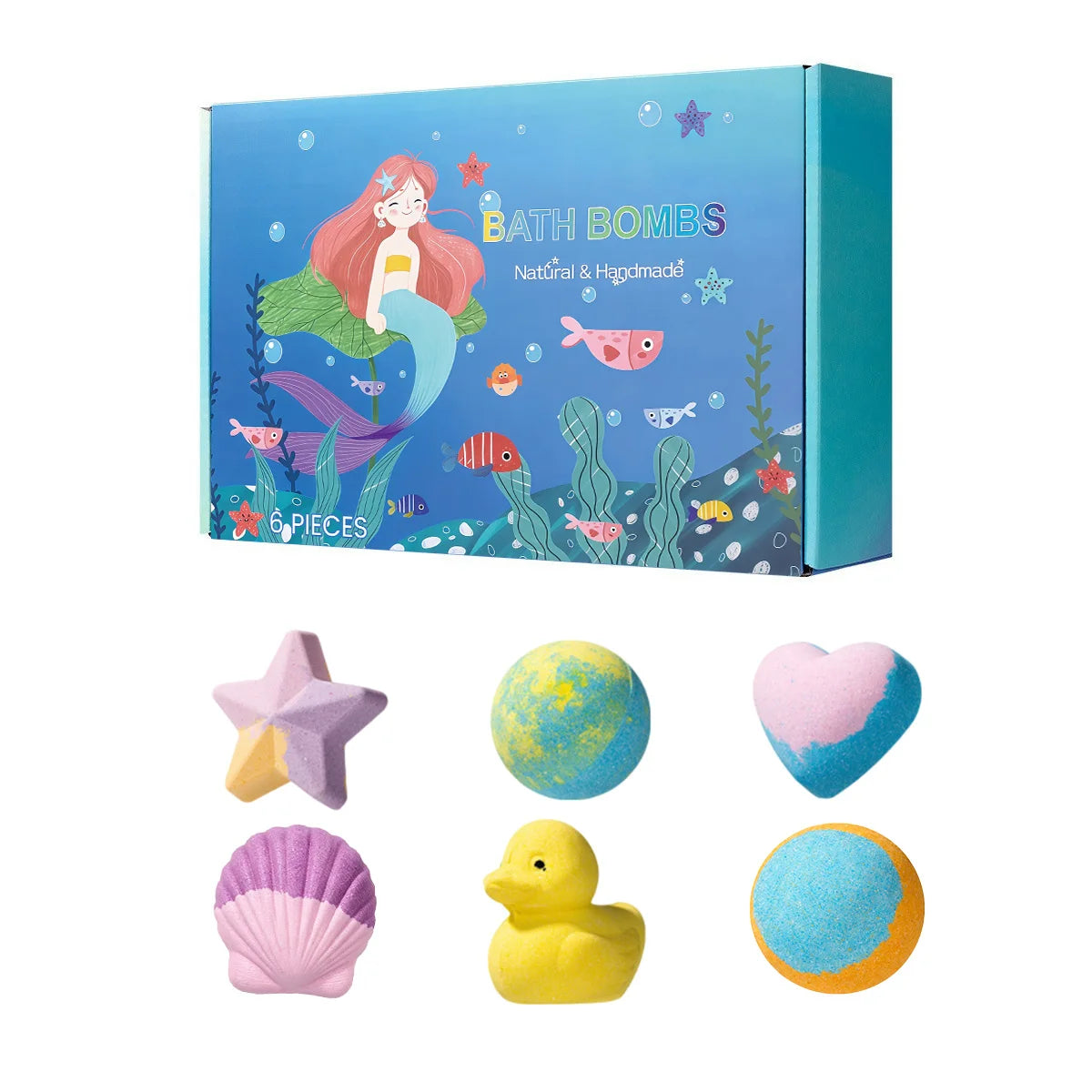 12pcs Kids Bath Bombs Set with Surprise Toys Inside Natural Organic Bubble Bath Fizzies Balls Gift for Children Holiday Gift Set