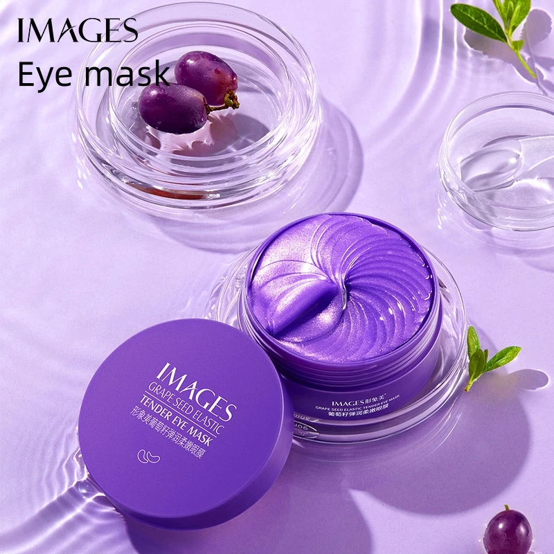 60 Grape Seed Eye Masks for Elasticity and Softness, Hydrates the Skin Around the Eyes, Moisturizes and Nourishes, Improves the Appearance of the Eye Area, Eye Care Patches, Rich in Grape Extract, Witch Hazel, Hydrolyzed Coll