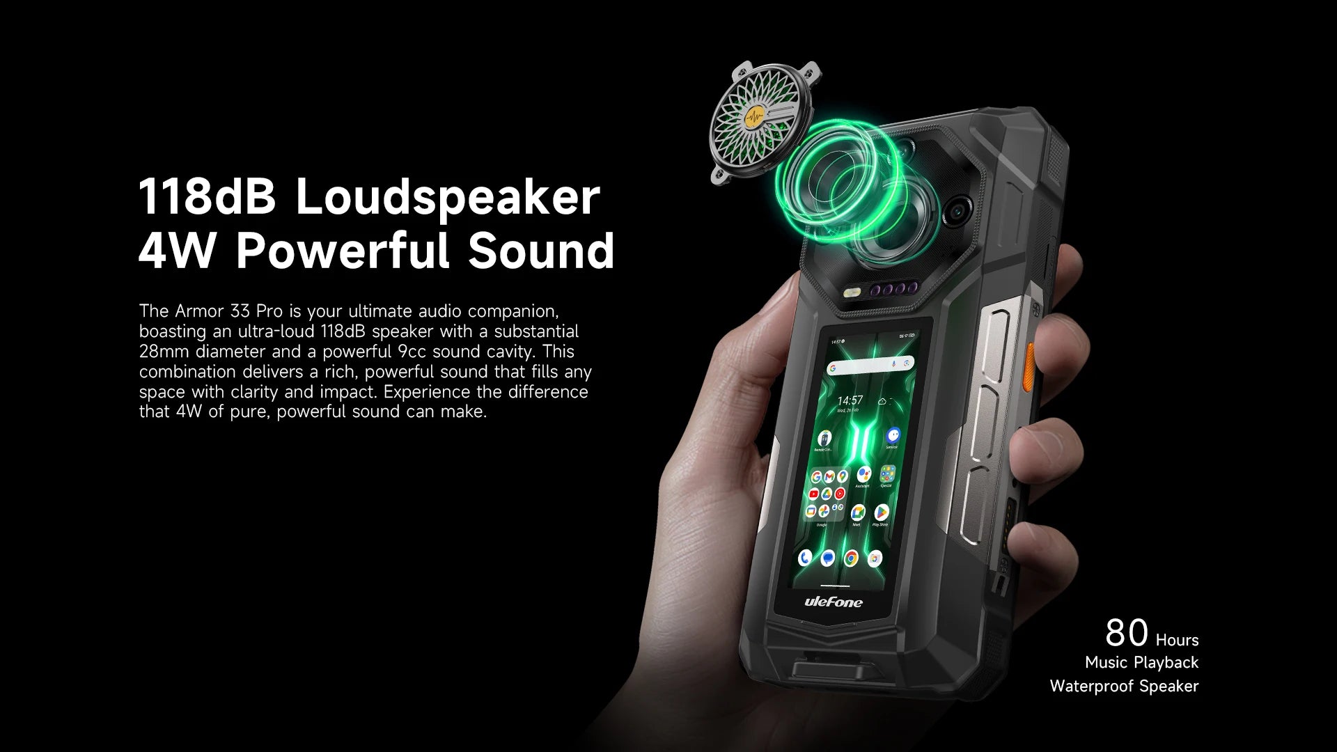 【2025 New】Ulefone Armor 33 Pro 5G Rugged Phone Smartphone Android 14 32GB+512GB 25500mAh Night Camera 64MP NFC Loud Speaker