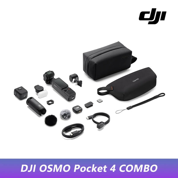 DJI Osmo Pocket 4 Pocket Gimbal Vlog Camera 1″ CMOS & 4K/240fps  3-Axis Stabilization 2× Lossless Zoom 107GB Built-in Storage 2" Rotatable Screen Video Camera for Photography New Original