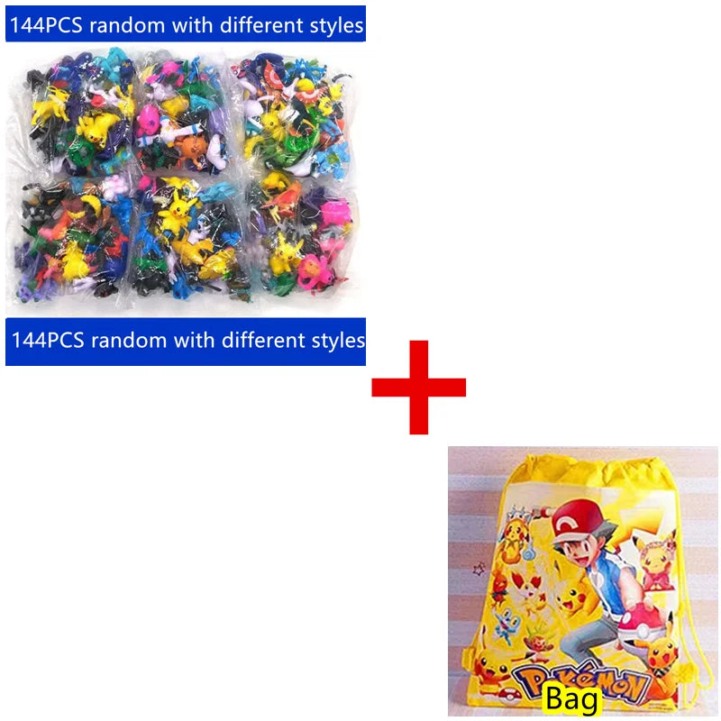 144 Style Anime  Action Figure Model Pokemon Figure Toys Ornamental Decoration Collect Toys For Children's Christmas Gift