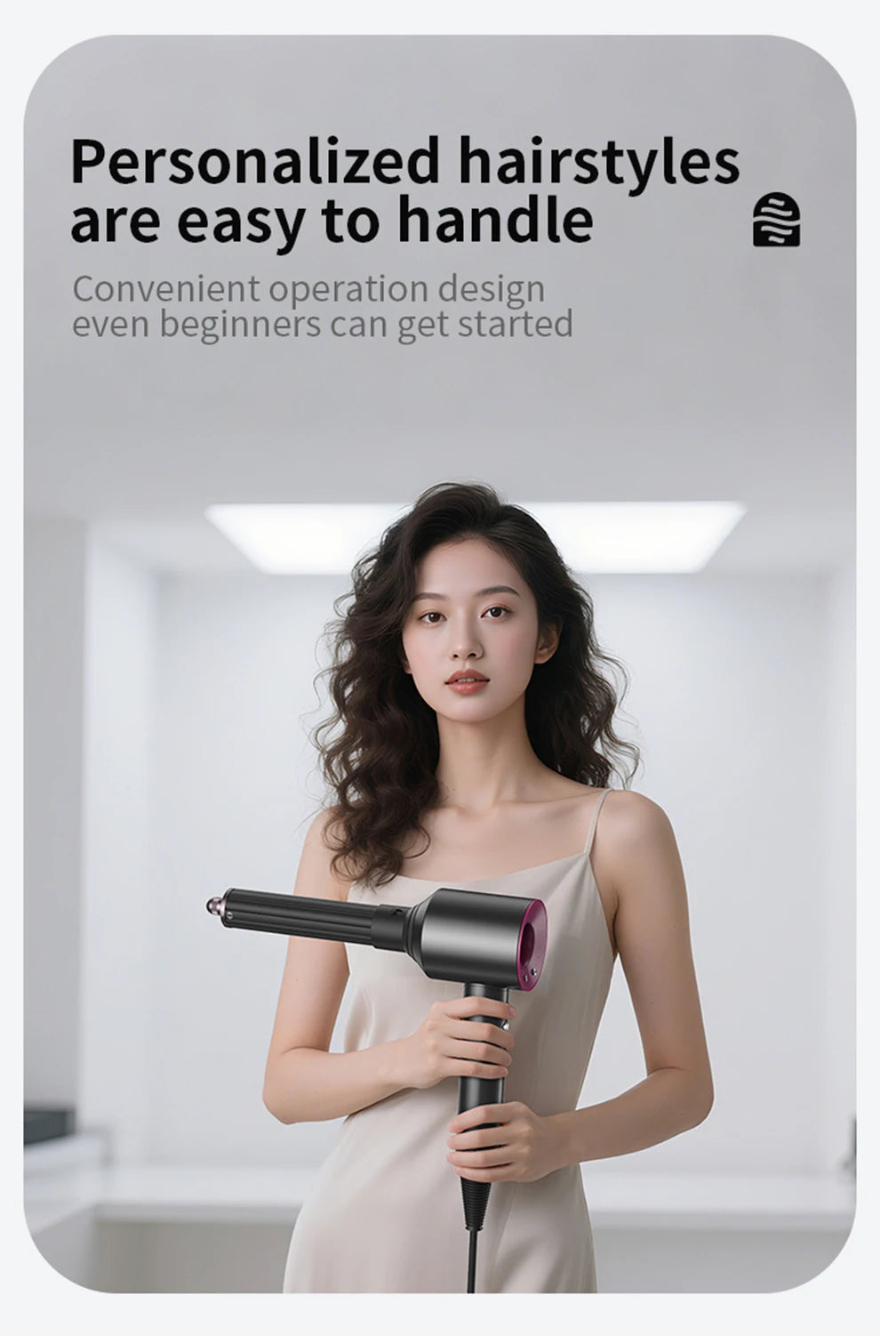 Automatic Curling Iron Hair Styling Tool for Hd15/16/17/18 Curling Wand 1.25 Inch Fast Heating Anti-Scald Ionic Hair Accessories