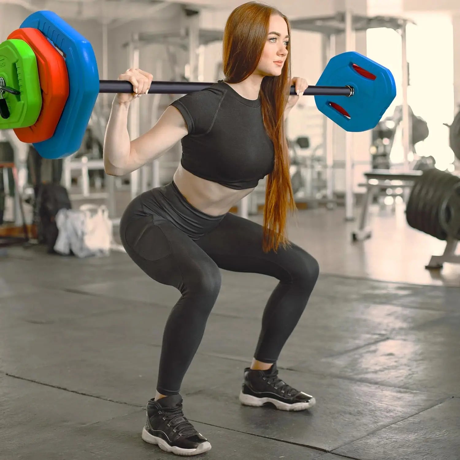 40lb /20kg Adjustable Barbell Disk Free Weights Strength Training Adjustable Barbell Weight Set for Home and Gym Workout