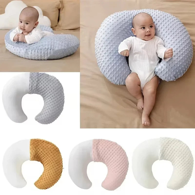 Soft Breathable Nursing Pillow Solid Color Back Support Cushion Baby Feeding Pillow Comfortable Nursing Aid Maternity Essential Secondary image