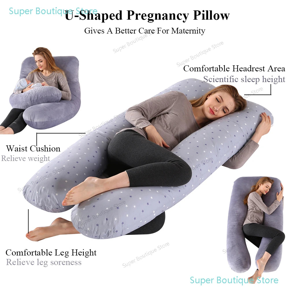 1.3KG Cotton Pillow for Pregnant Women Pregnancy Pillow Maternity Breastfeeding Pillow Cushion Pregnancy Nursing Pillow