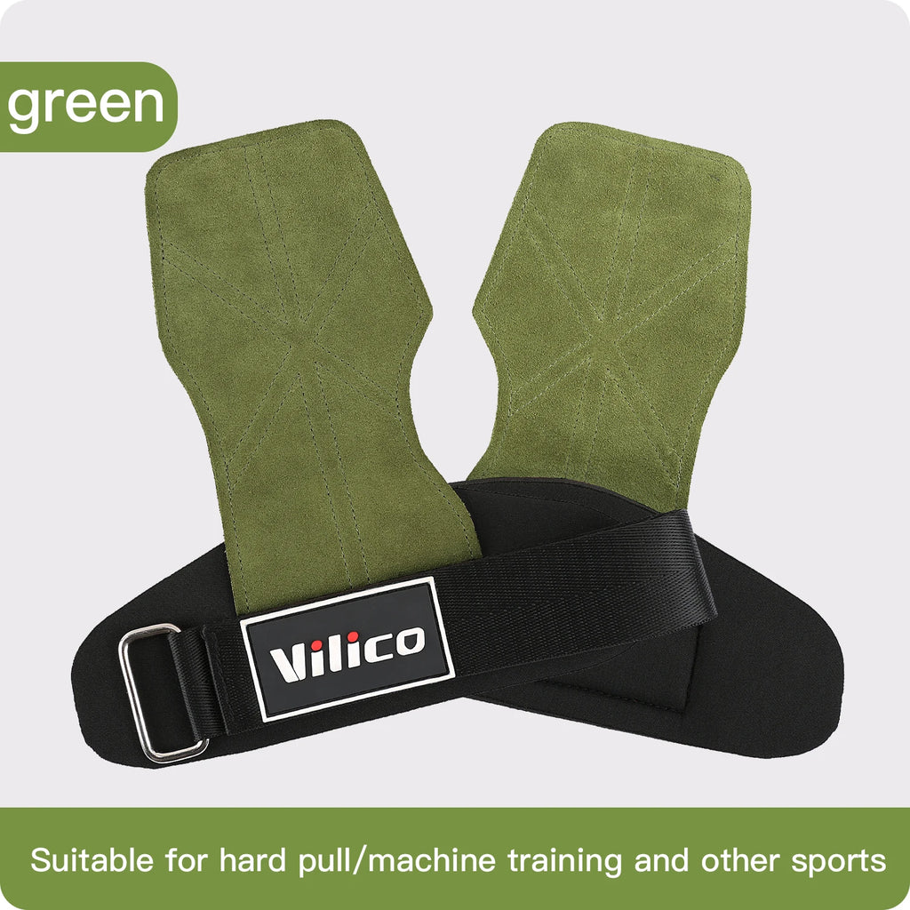 2Pcs Gym Gloves Fitness Hand Palm Protection Equipment Anti Slip Wear-resistant Wrist Protection Hard Pull Grip Strength Gloves
