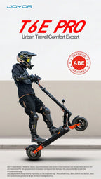 JOYOR T6E PRO ABE Adult Electric Scooter 500W Motor 48V26AH Battery E-Mountain Escooter 10" Off-Road Tire Foldable E-Scooter