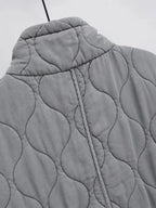 Autumn Winter Women Standing Collar Light weight Sleeveless Cotton Coat Vest Women Pocket Decoration Tank Top