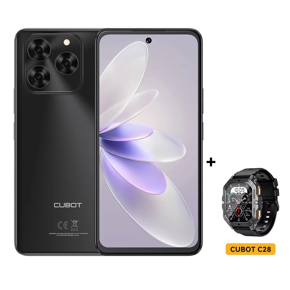 Cubot Note 60 Smartphone, Android 15, 7.2-inch 120Hz Display, Octa-core,16GB(6+10GB )RAM 128GB ROM, 48MP Camera, 7000mAh Battery
