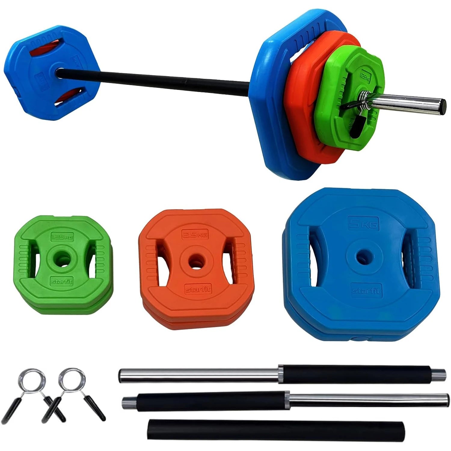 40lb /20kg Adjustable Barbell Disk Free Weights Strength Training Adjustable Barbell Weight Set for Home and Gym Workout Main image