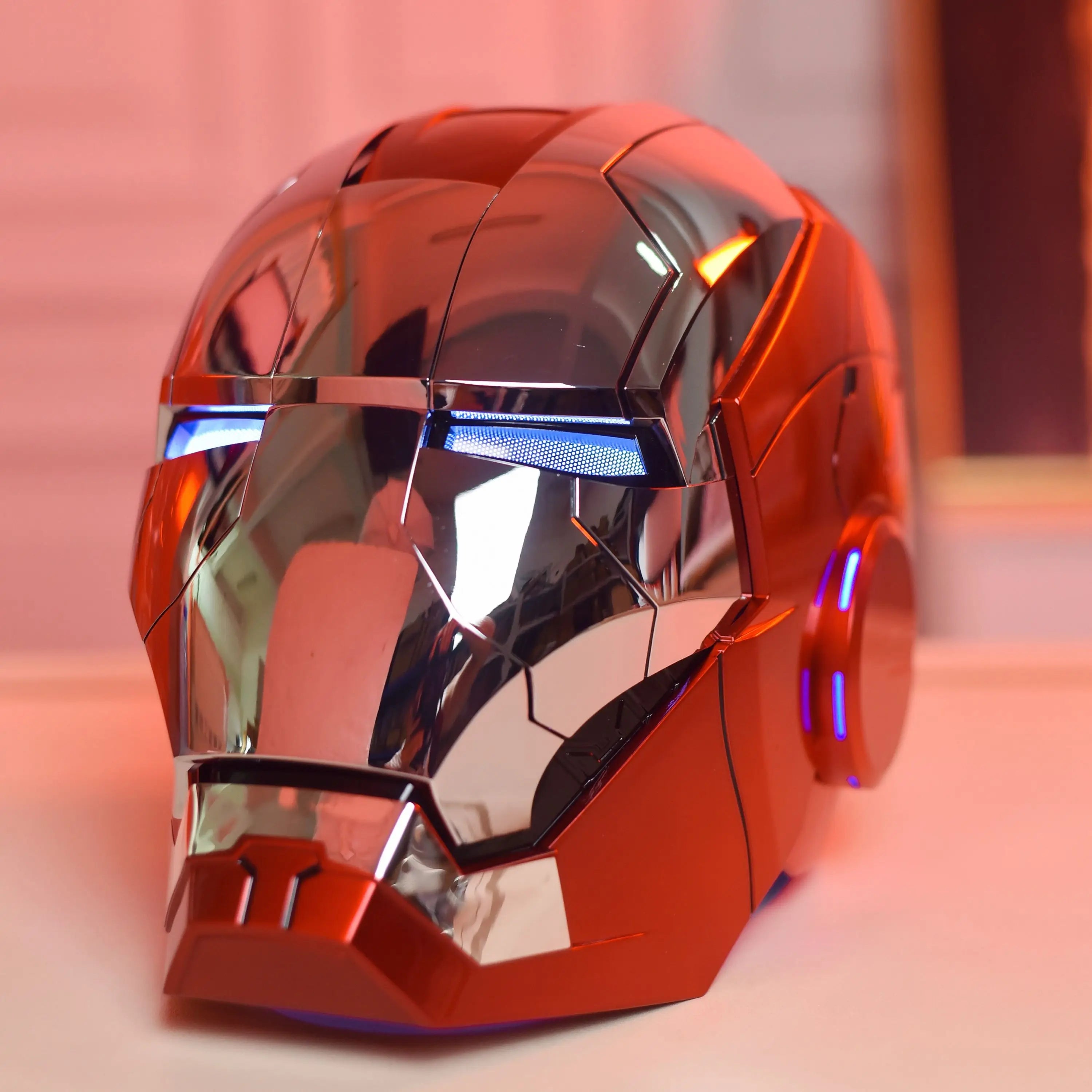 New AutoKing 1:1 Mk5 Iron Man Helmet Cosplay Voice Control Eyes with Light Model Toys for Adult Electric Wearable Christmas Gift Main image