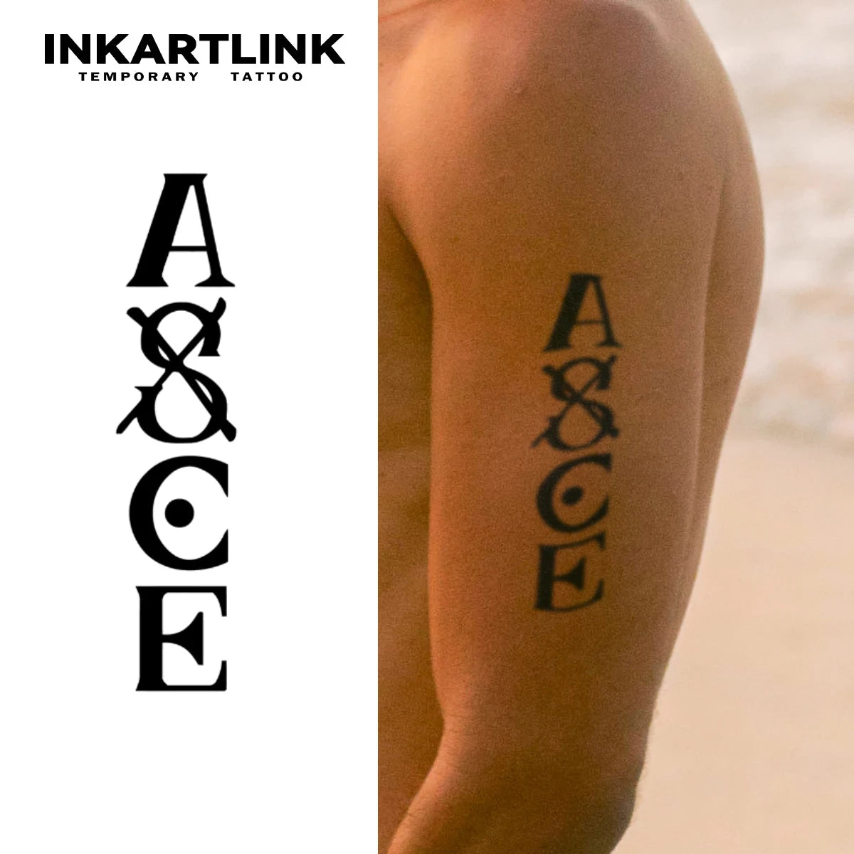 One Piece ACE temporary tattoo sticker, waterproof magic tattoo, lasts to 15 days fake tattoo, semi permanent tattoo Main image