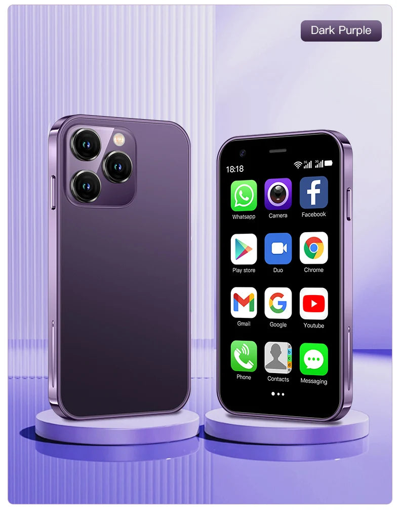 SERVO 15SE Mini Smartphone 3G WCDMA WiFi Hotspot Android OS Play Store WhatsAPP 2GB+16GB 2 SIM Card 3.0" Super Small Smart Phone