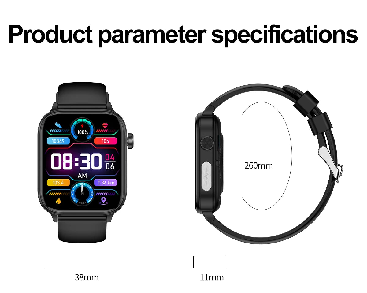 2025 New AI Diagnosis Blood Lipids Uric Acid Body composition Test Smart Watch For Men ECG+PPG Bluetooth Call Health Smartwatch