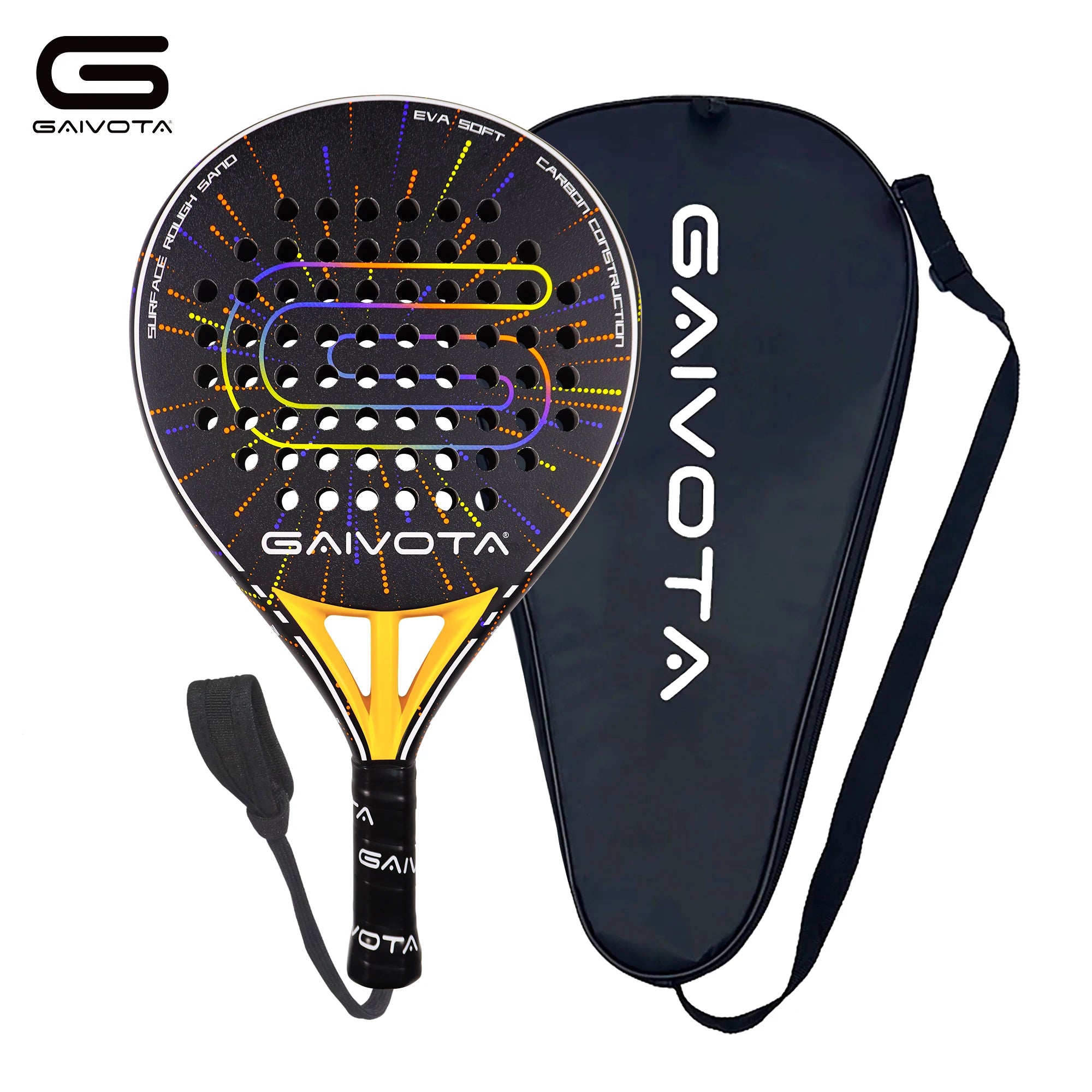 GAIVOTA 2026 new debut PX30 Padel tennis racket carbon fiber surface treatment EVA memory flexible foam core Padel racket Main image