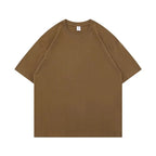Summer Cotton Heavy Duty 300grams American Pure Cotton Short Sleeves T-shirt Men Casual Base Top Oversized T Shirt