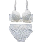 UK Trending! MOYISU Kawaii Lolita Bra Set Full Cup G Heavy Underwire Support Heavy Lace Thin Cup Pure Sexy Teen Lingerie Summer