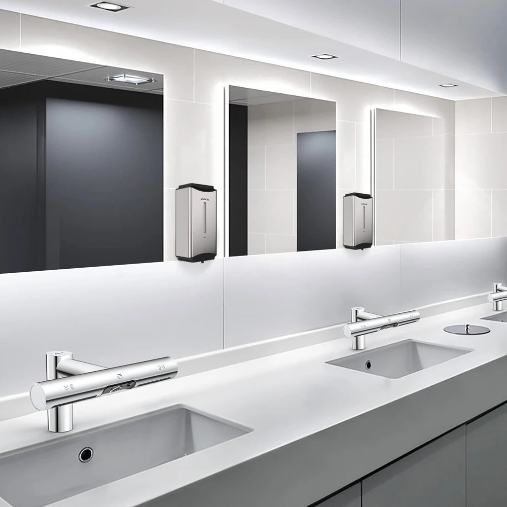 AIKE Airblade Tap Hand Dryer Automatic Bathroom Hand Washing and Drying Machine Washroom Faucets Air Tap Powerful Hand Dryer