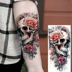 1 Sheet Unique Watercolr Lion Tiger Animals Temporary Tattoos Long Lasting Waterproof Fox Owl Fake Tattoo Sticker Body Art Tatoo