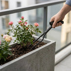 Handheld Dual-Prong Gardening Fork Carbon Steel Weeder Tool for Home Gardening & Soil Loosening
