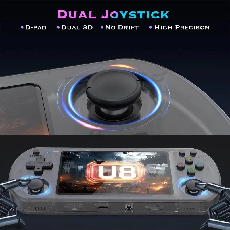 U8 Retro Handheld Game Console Linux System 4.0 Inch IPS Screen R35s Pro Portable Pocket Video Game Player