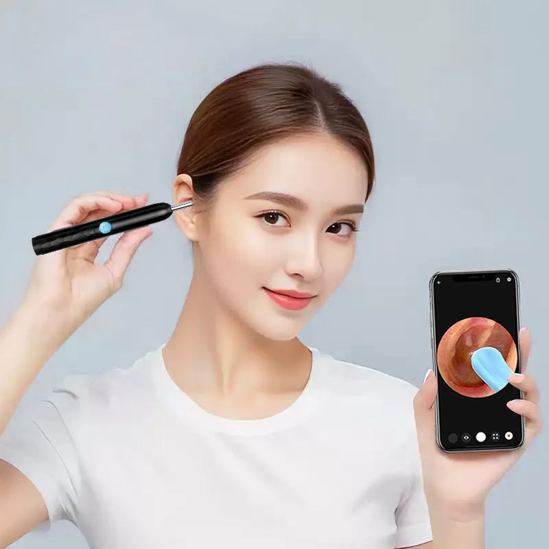 Visual Ear Wax Cleaner with Camera Safe Earwax Removal Endoscope with 5M Camera Luminous Otoscope Ear Cleaning Tools Ear Care