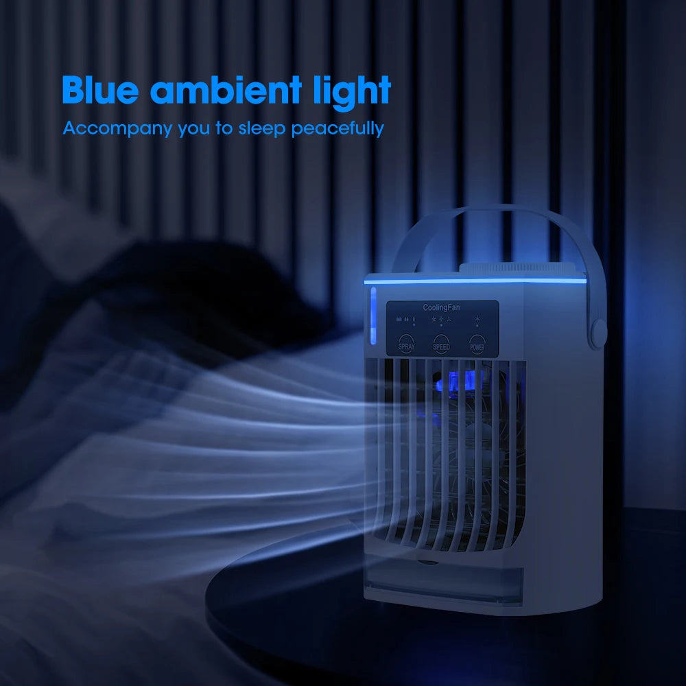 Mini Air Conditioner Air Cooler Fan Portable Water Cooling Fan Mobile Air Conditioning Fan For Room Office Cars
