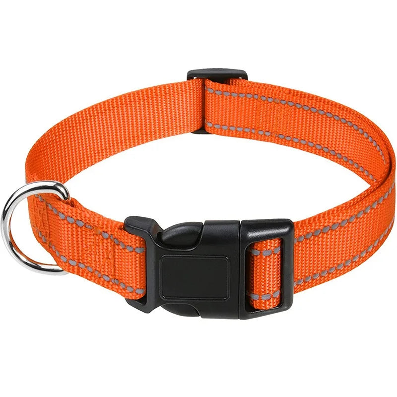 Pet Dog Collar Nylon Reflective Neck Collar for Small Medium Large Dog Pet Leash Collars for Dog Supplies Pet Accessories