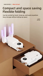 New 150W High Power Foldable Electric Shoe Dryer with Intelligent Timer Fast Drying Socks Glove Boot Heater Household Shoe Dryer
