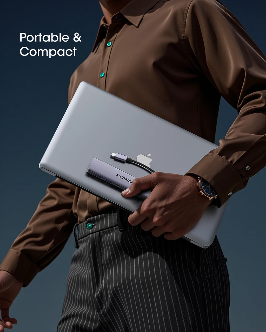 FORIDA USB Hub Type C 10Gbps USB C Splitter PD 100W Power Charging USB 3.2 Gen2 Adapter for Laptop MacBook Desktop Tablet