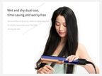 2-in-1 Hair Dryer and Flat Iron Dual Heat Negative Ion Hair Styler for Quick Drying and Straightening Travel Friendly Home Use