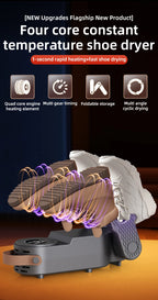 New 150W High Power Foldable Electric Shoe Dryer with Intelligent Timer Fast Drying Socks Glove Boot Heater Household Shoe Dryer