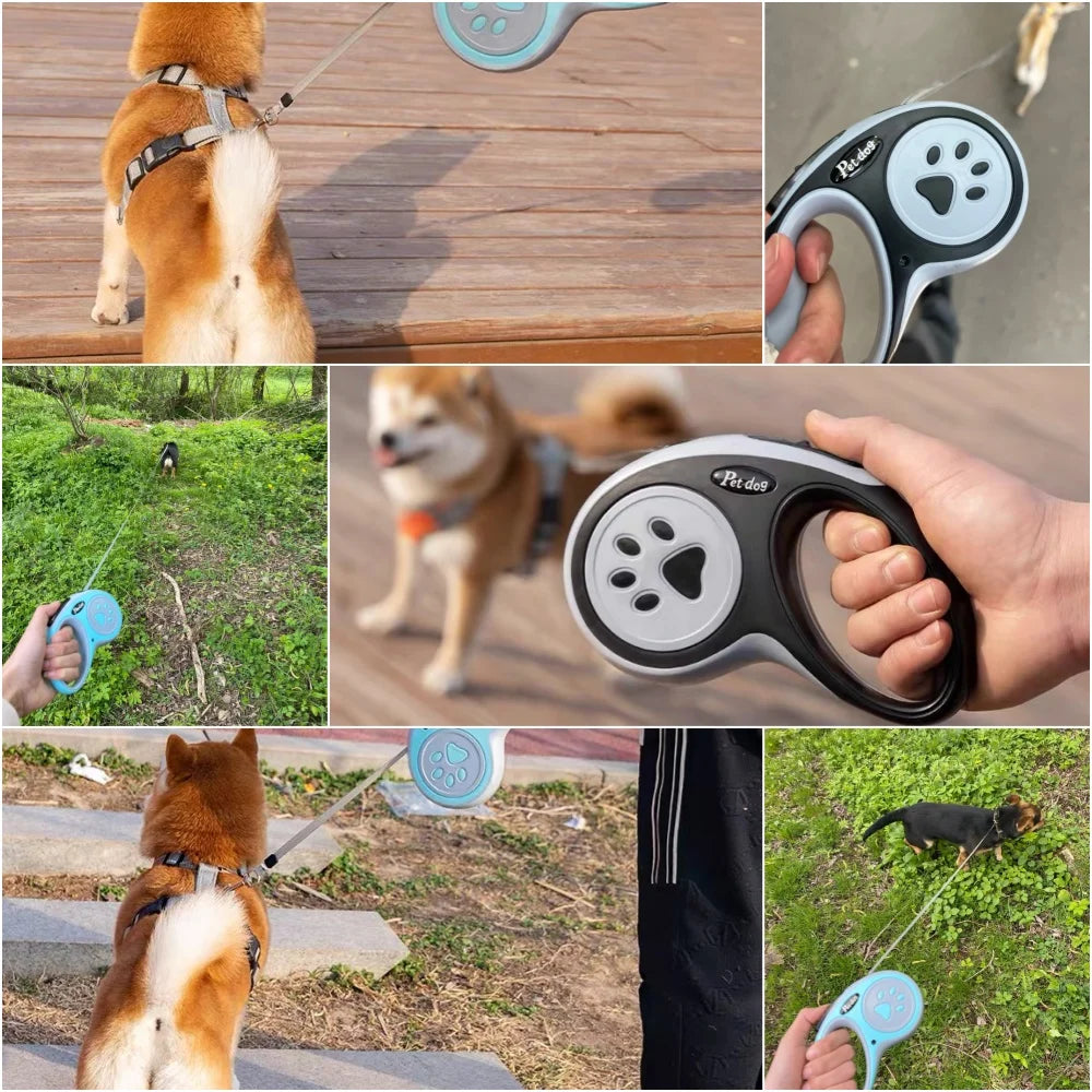 3m 5m Paw Dog Leash For Small Medium Large Dogs Outdoor Lead Walking Puppy Strong Retractable Nylon Rope Yorkies Pet Supplies Secondary image