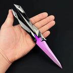 Tactical Shooter Foldable Butterfly Blade - 3D Engraved Collectible Toy Portable Melee Gear for Cosplay/Gaming Accessory Gifts